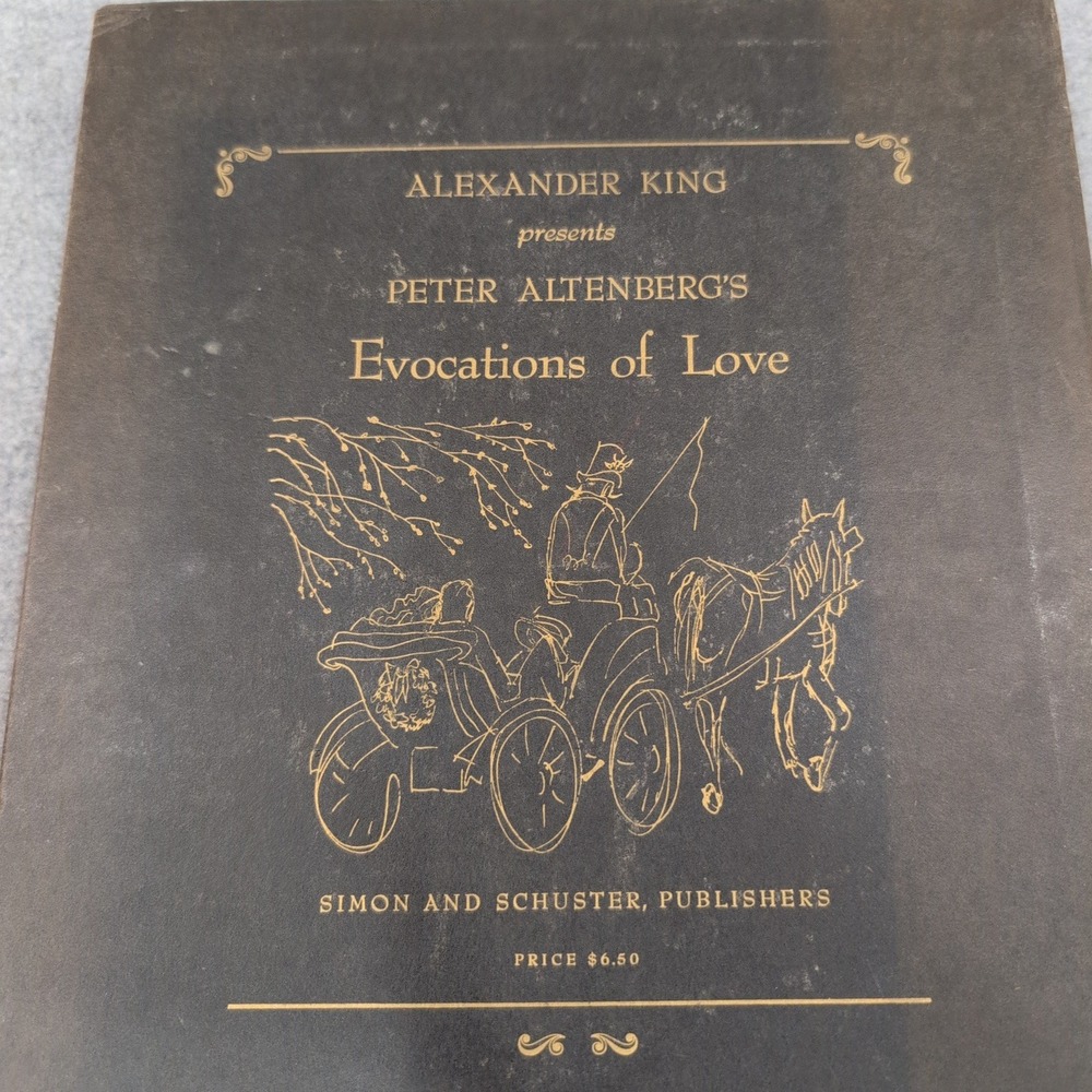 Alexander King Peter Altenberg Evocations of Love 1960‎ First Printing Slipcase